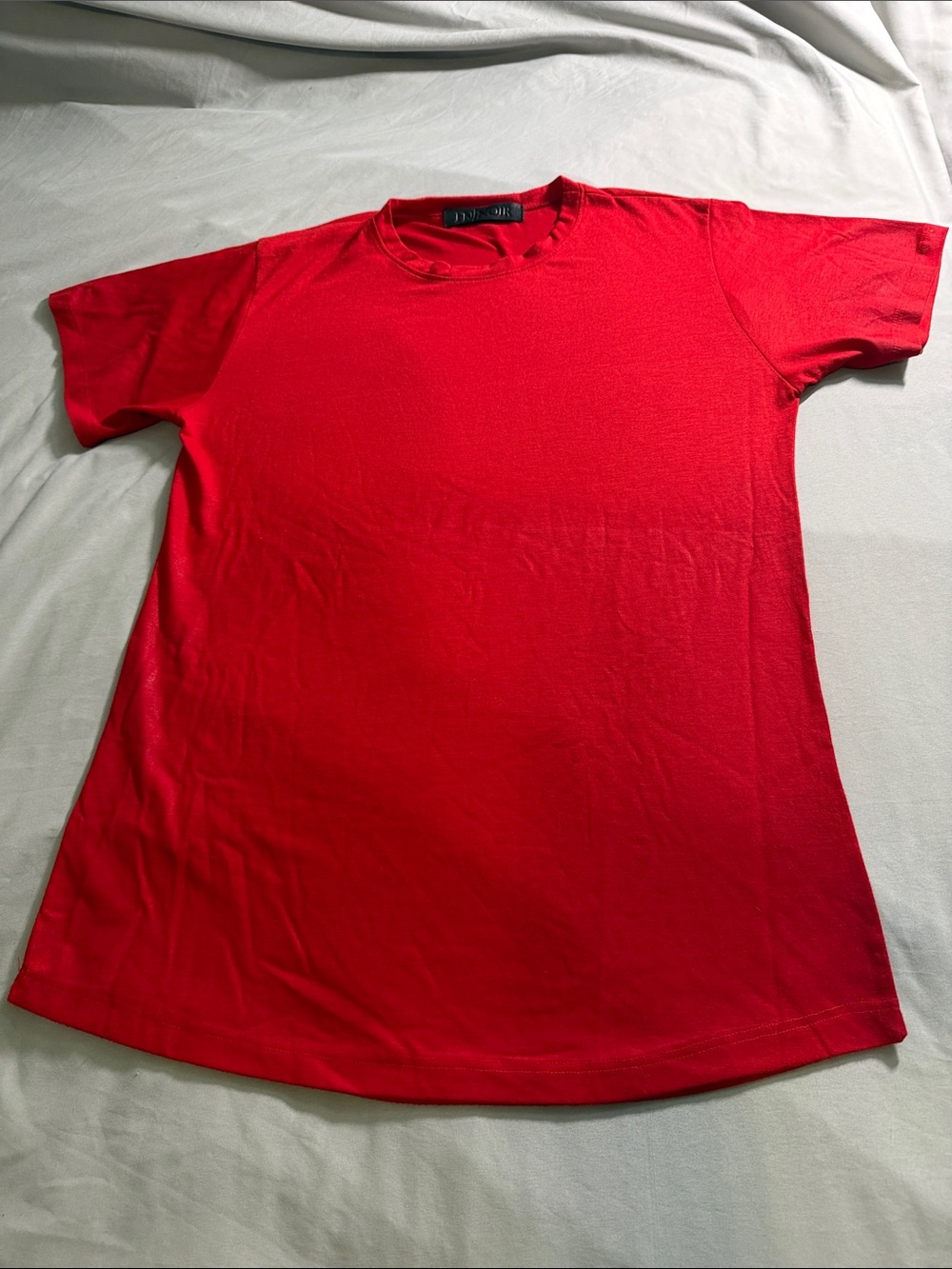 Men's Red Crew Neck Short-Sleeve Tee